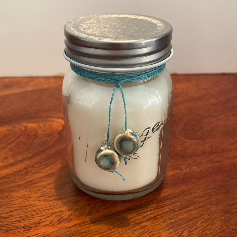 Recycled jar hand poured parasoy candle